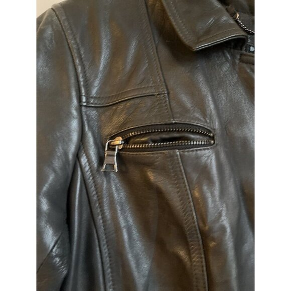 BANANA REPUBLIC - Genuine Leather Biker Jacket size M From 2010 - Picture 10 of 16